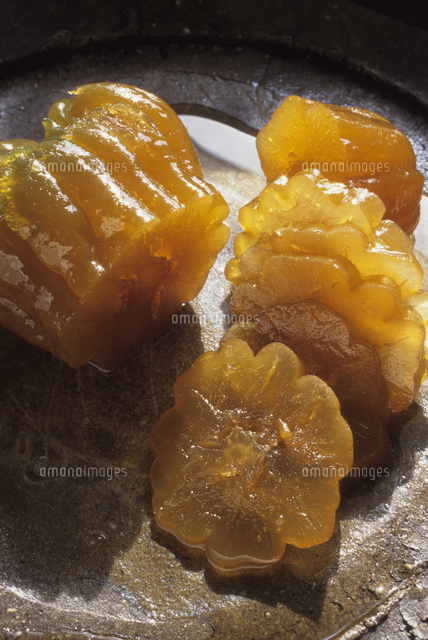 仏手柑甘露漬作り 砂糖蜜に浸けて2ヶ月たった仏手柑[02547001286]の