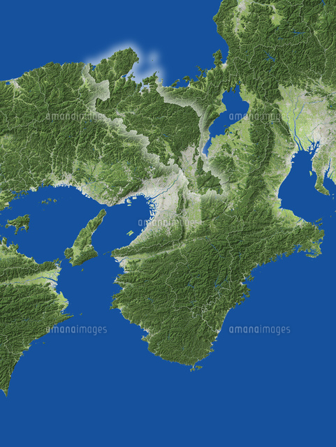 京都府の真俯瞰図 夏 の写真素材 イラスト素材 アマナイメージズ