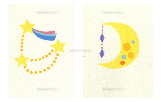 星と月 の写真素材 イラスト素材 アマナイメージズ