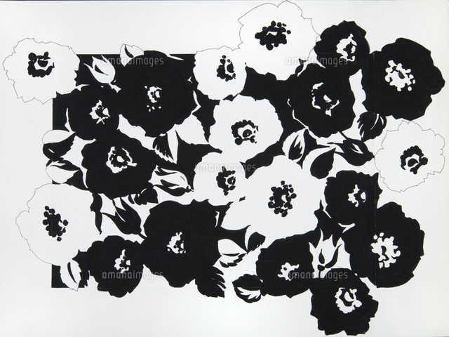 花柄テキスタイルデザイン 図柄 の写真素材 イラスト素材 アマナイメージズ