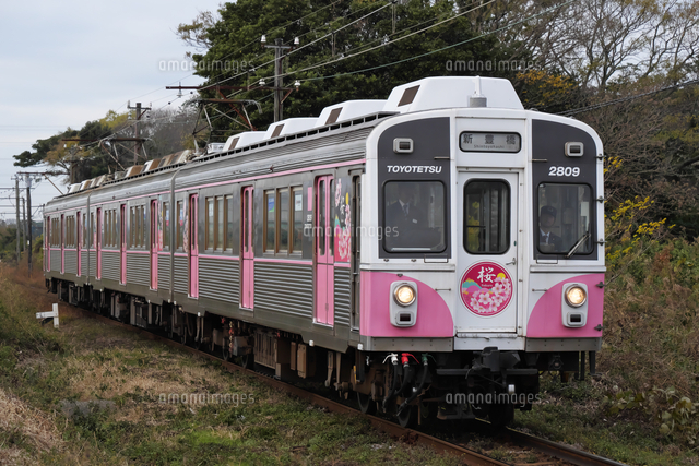 豊橋鉄道1800系カラフルトレイン[02772001538]の写真・イラスト素材