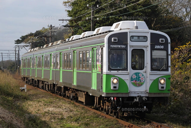 豊橋鉄道1800系カラフルトレイン[02772001538]の写真・イラスト素材