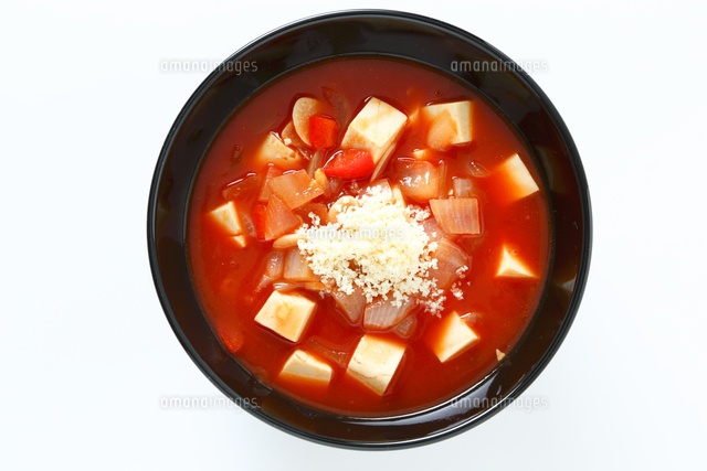 豆腐のイタリアントマトスープ の写真素材 イラスト素材 アマナイメージズ