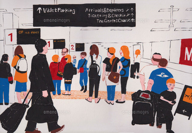 シドニー空港での出会い の写真素材 イラスト素材 アマナイメージズ
