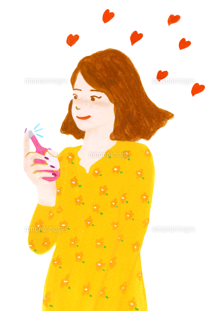 香水をつける女性 の写真素材 イラスト素材 アマナイメージズ