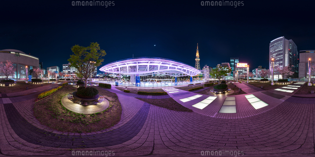 オアシス21 夜景 の写真素材 イラスト素材 アマナイメージズ