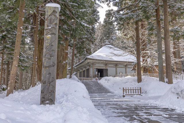 雪の中尊寺金色堂[02913001171]の写真・イラスト素材｜アマナイメージズ
