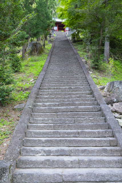 妙義神社の本殿への石段 の写真素材 イラスト素材 アマナイメージズ