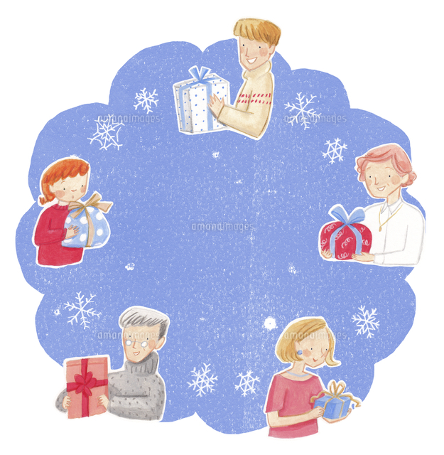 クリスマスプレゼントを手に取る老若男女家族の集まり の写真素材 イラスト素材 アマナイメージズ クリスマスプレゼントを手に取る老若男女家族の集まり の写真素材 イラスト素材 アマナイメージズ