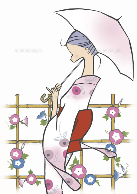 傘をさす浴衣を着た女性 の写真素材 イラスト素材 アマナイメージズ 傘をさす浴衣を着た女性 の写真素材 イラスト素材 アマナイメージズ