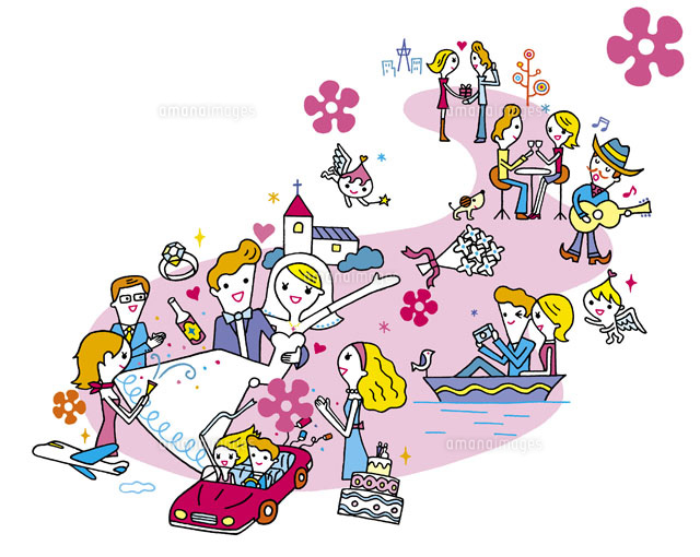 結婚するカップル の写真素材 イラスト素材 アマナイメージズ