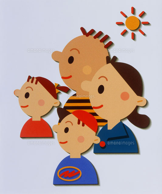 家族の横顔 の写真素材 イラスト素材 アマナイメージズ