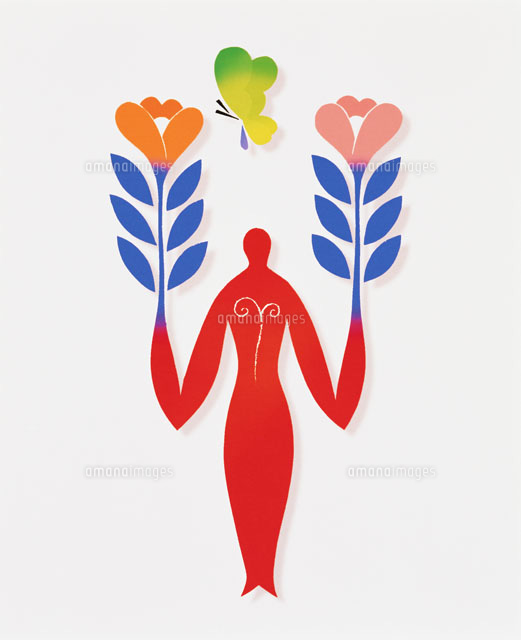 両手が花の人物エコロジーイメージ の写真素材 イラスト素材 アマナイメージズ