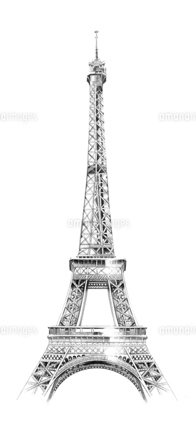 Drawing Of The Eiffel Tower Paris の写真素材 イラスト素材 アマナイメージズ