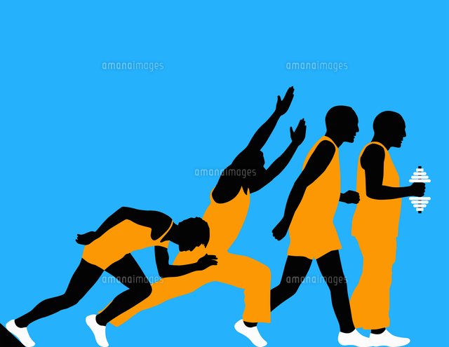 Sequence Of Man Exercising And Aging の写真素材 イラスト素材 アマナイメージズ