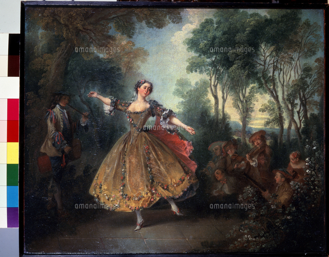Dancing women by Nicolas Lancret, oil on canvas, 1730, 1690