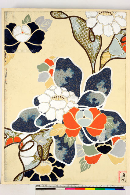 友禅図案（秋冬向模様友禅図案集より）[20046005419]の写真・イラスト