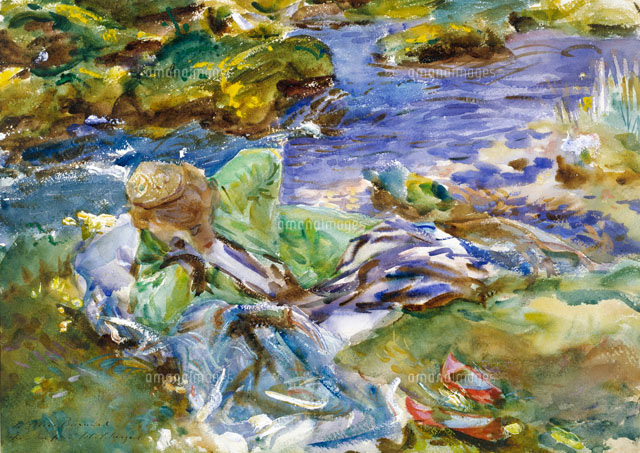 Turkish Woman by a Stream, by John Singer Sargent. United S