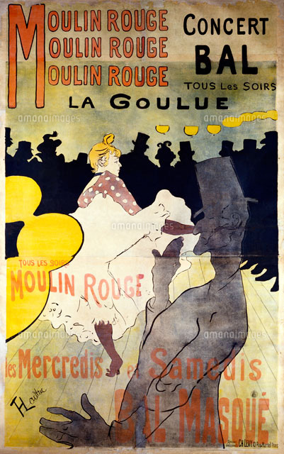 Moulin Rouge, by Henri de Toulouse-Lautrec. France, 1891