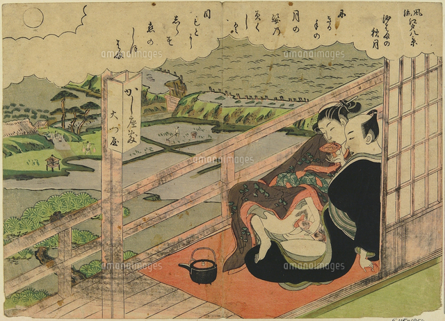 Woodblock print, Japan; by Suzuki Harunobo (1725 - 70
