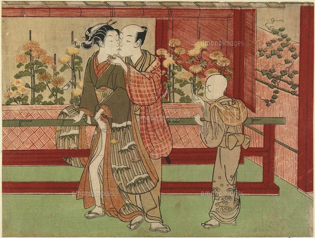 Woodblock print, Japan; by Suzuki Harunobo (1725 - 70