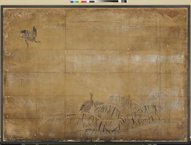 雪中梅竹柳小禽図[20061000571]の写真・イラスト素材｜アマナイメージズ