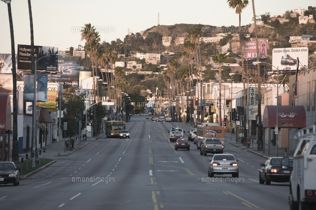 Sunset Boulevard Hollywood Los Angeles California United States Of America North America の写真素材 イラスト素材 アマナイメージズ