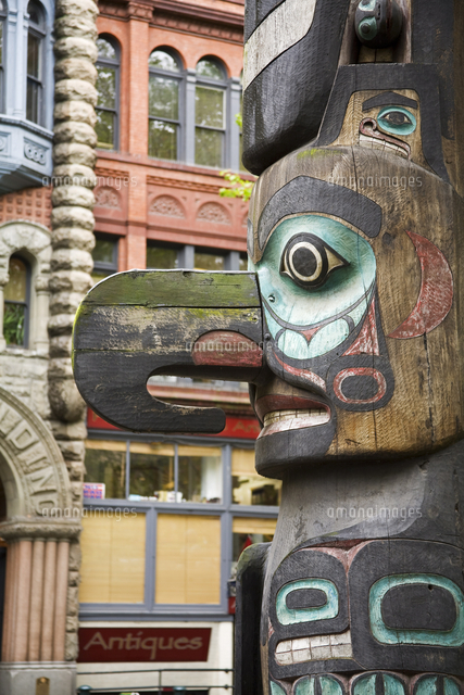とーてむぽーる Totem Pole in Pioneer Square, Seattle, Washington State