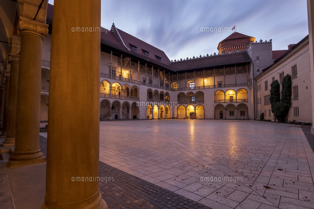 Wawel Castle, the arcaded Renaissance courtyard at the centre of Wawel ...