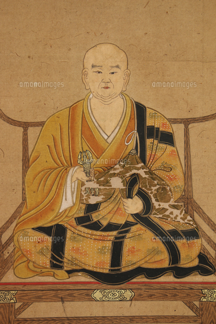 明王と高僧図 双幅(部分)[20076000120]の写真・イラスト素材｜アマナ