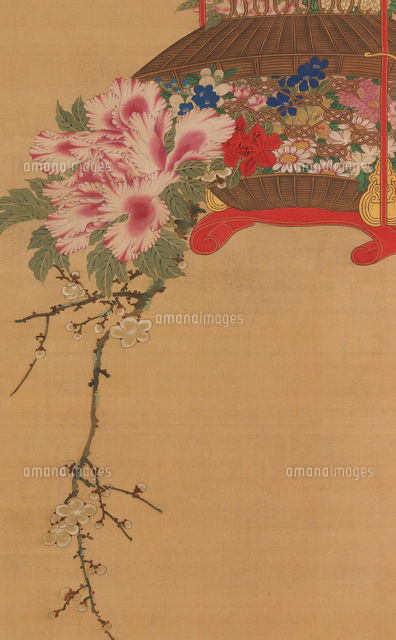 花籠図(部分)[20076000226]の写真・イラスト素材｜アマナイメージズ