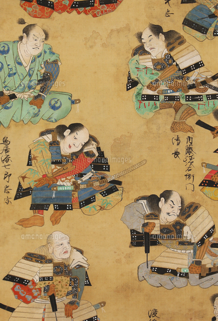 徳川家康普代十六将図(部分)[20076000331]の写真・イラスト素材
