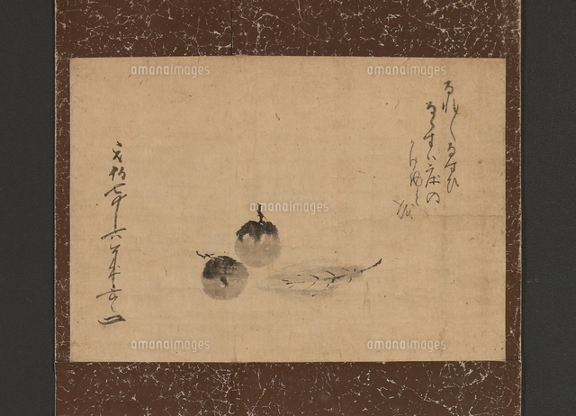 茄子図 画賛[20076000354]の写真・イラスト素材｜アマナイメージズ