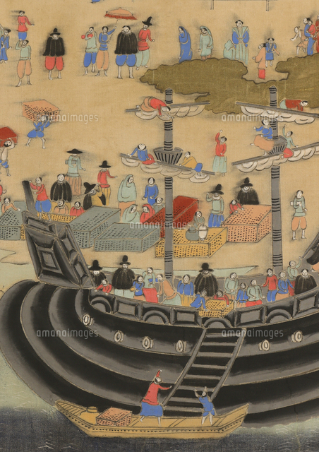 目貫、象と南蛮船図 九州国立博物館 | 収蔵品ギャラリー | 唐船・南蛮船図屏風