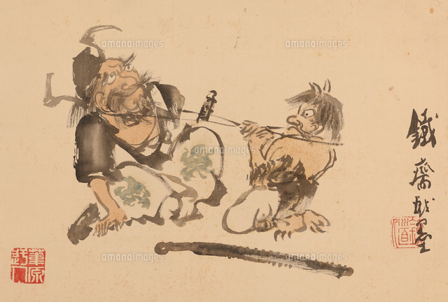 厄除け 鍾馗様 絵 いわき絵のぼり 鍾馗 正面 室内幟壁掛け H170 W70cm棒80