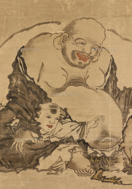 布袋唐子図(部分）[20076001467]の写真・イラスト素材｜アマナイメージズ