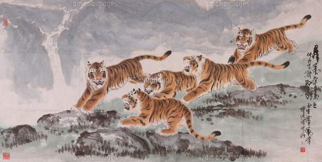 イラスト　原画　アンナ・スマルシュク 「虎」 イラスト 原画 アンナ・スマルシュク 「虎」 イラスト 原画 アンナ