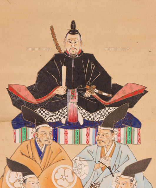 歴史画 徳川十六神将図 肖像(部分)[20076001983]の写真・イラスト素材