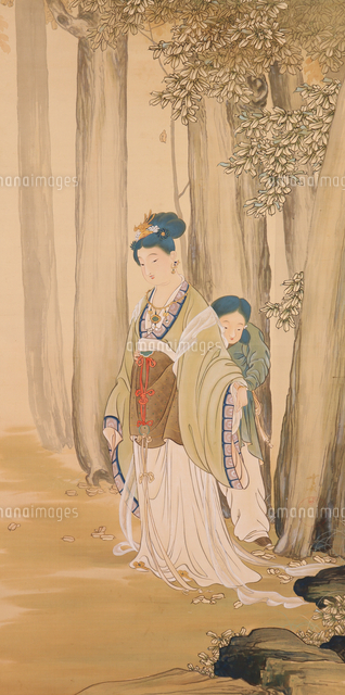 美人画 西施図(部分）[20076002127]の写真・イラスト素材｜アマナ