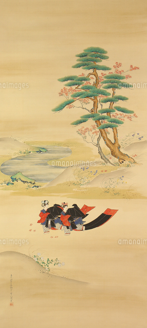 榊原文翠 源氏物語 紅葉賀図（部分）[20076002364]の写真・イラスト