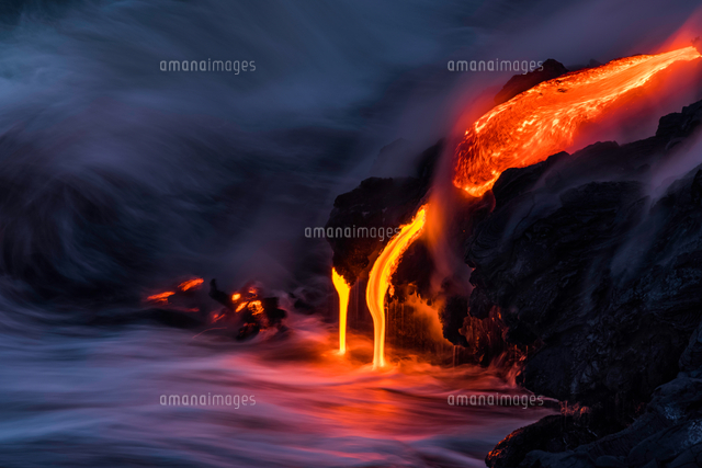 Lava Surf 溶岩の流れ の写真素材 イラスト素材 アマナイメージズ