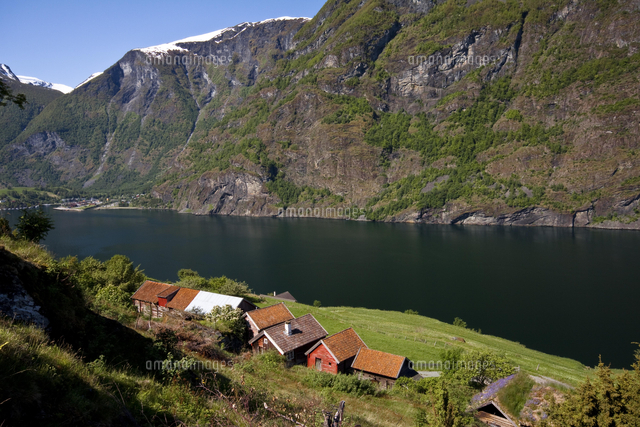 View of the old farm settlement Otternes on the[20080022806]の写真素材・イラスト ...