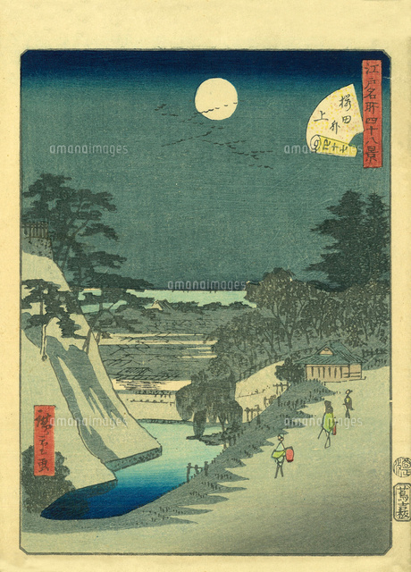 江戸名所四十八景 桜田門上[20086000837]の写真・イラスト素材
