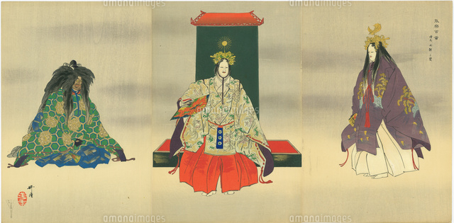 月岡耕漁 能楽百番 絵馬[20086000920]の写真・イラスト素材｜アマナ