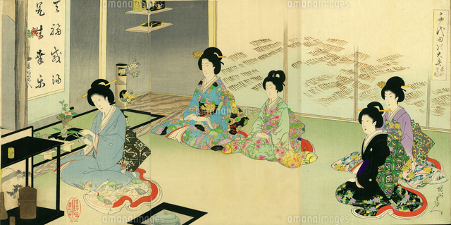 千代田の大奥 茶の湯廻り花[20086001328]の写真・イラスト素材