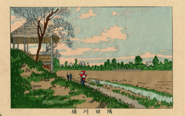 東京名所　隅田川　木版画 東京名所 隅田川 木版画