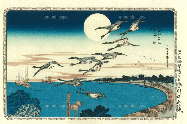 東京名所　隅田川　木版画 安藤廣重画 隅田川八景 東都名所の内 Ando Hiroshige Eight