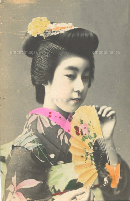 戦前 美人 絵はがき 明治 大正 絵葉書 古写真 手彩色 Yahoo