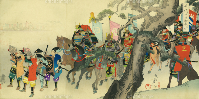 浮世絵 千代田之御表 馬揃[20086002233]の写真・イラスト素材｜アマナ