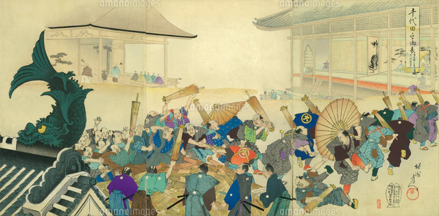 浮世絵 能楽百番 羽衣 の写真素材 イラスト素材 アマナイメージズ